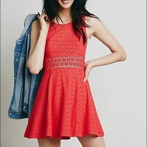 Free People Daisy Crochet Cutout Dress NWT